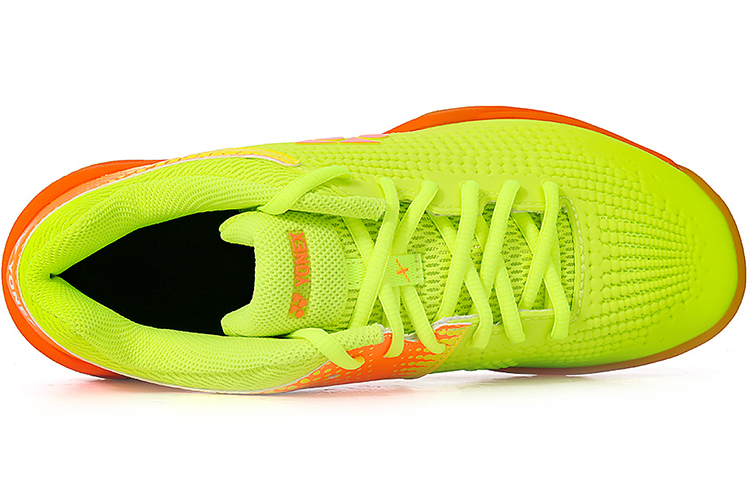 YONEX Slip Resistant Abrasion Resistant Low top Badminton Shoes Unisex Sour Yellow