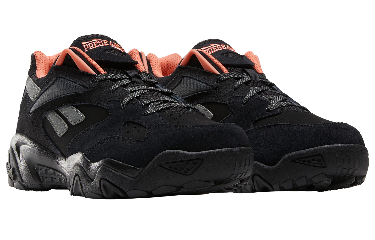 Reebok Preseason 94 Low top Vintage Basketball Shoes Unisex Black