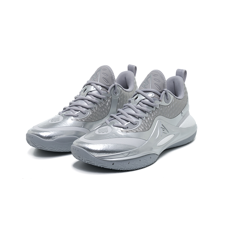 RIGORER Reaves 2 Cushioning, Wear Resistant Low top Basketball Shoes Men’s Silver White