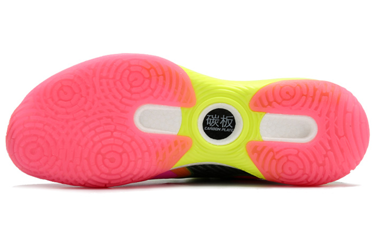 Li Ning Battle Halberd Cushioning Slip Resistant Abrasion Resistant Low top Badminton Shoes Men’s Pink Yellow Green