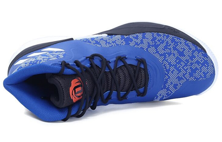 Мужские кроссовки adidas D Rose 8 (сине-белые) — Синий / чёрный / белый — фото 3