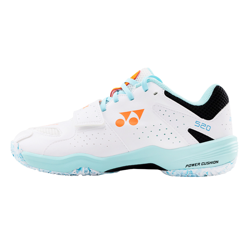 YONEX 520 Cushioning Slip Resistant Abrasion Resistant Low top Badminton Shoes Unisex White Orange