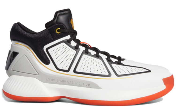 Мужские кроссовки adidas D Rose 10 (черно-бело-красные) — Чёрныйбелыйкрасный — фото 2