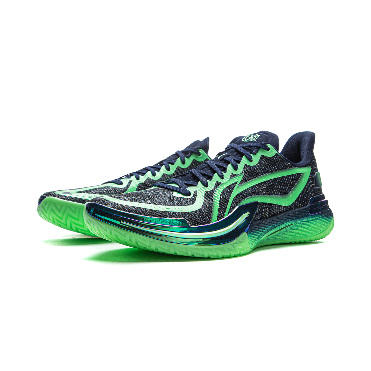 Li Ning Gamma Basketball Shoes Men’s Low Top Black Green