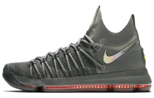 Nike KD 9 ELITE Time to Shine Comfortable Non-slip Lightweight Mid-top Basketball Shoes Men's Gray