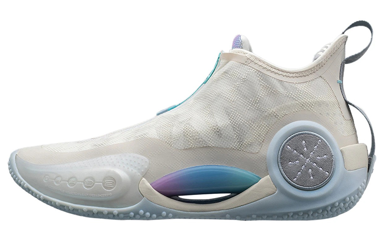 LiNing WOW 9 Wade's Way 9 Comfortable and Versatile Fabric Synthetic Leather TPU Shock Absorbing Anti-Slip Wear Resistant Sweat Absorbent Wrapping Support Low Top Light Foam/䨻 Basketball Shoes Men's Pearl White