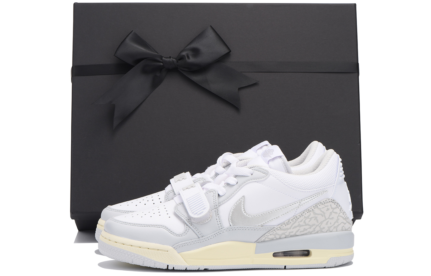 Jordan Legacy 312 Cushioning Slip Resistant Abrasion Resistant Low top Vintage Basketball Shoes Women’s Silver Gray