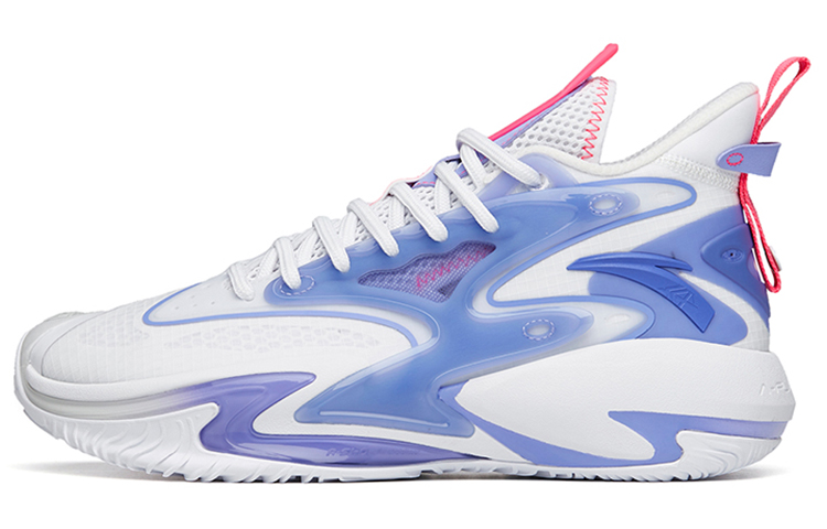 Anta Berserk 3 Slip Resistant Abrasion Resistant High top Basketball Shoes Men’s White Purple