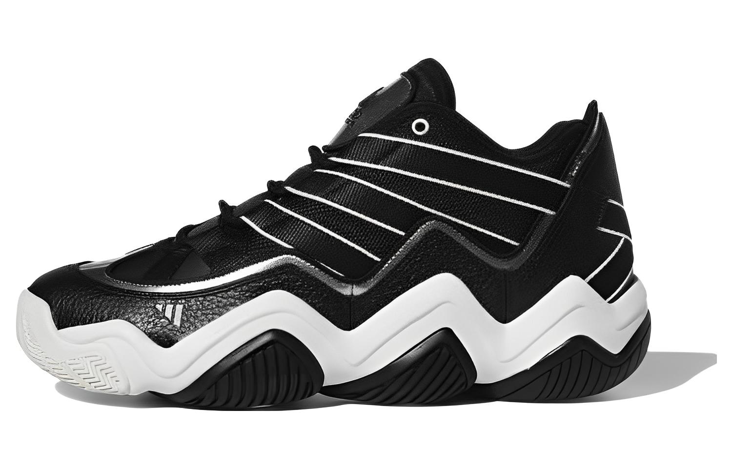 Adidas Originals Top Ten 2010 Shoes shock -absorbing anti -slip resistance and abrasion resistance in the retro basketball shoes men's black and white