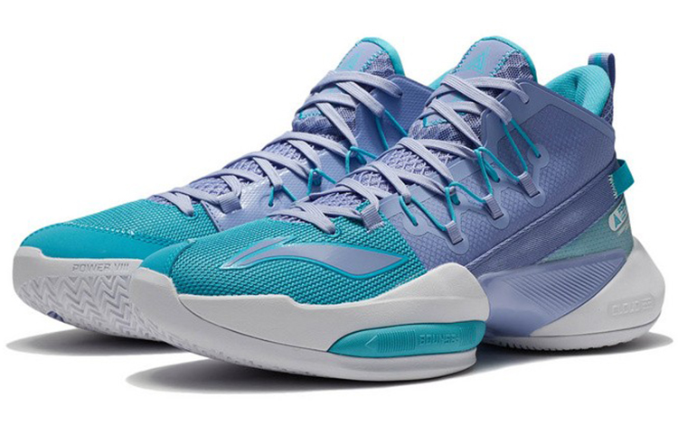 Li Ning Air Strike 8 V2 Cushioning Rebound Cushioning Rebound Mid top Performance Basketball Shoes Men’s Purple