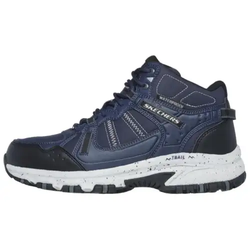 Skechers Hillcrest Comfortable Mid top Hiking Shoes Men's Blue Black