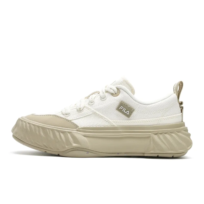 FILA Fosso Abrasion Resistant Low top Canvas Shoes Women's Milk White