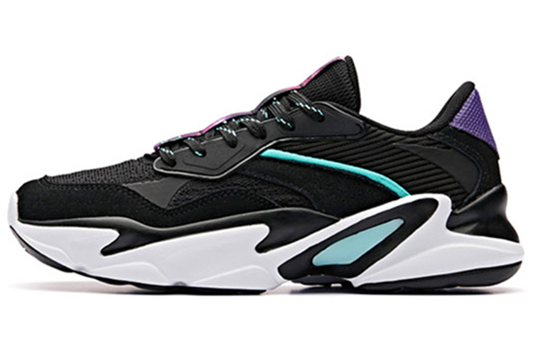 ANTA Chunky Sneakers Women's Low Top Black/Green/White