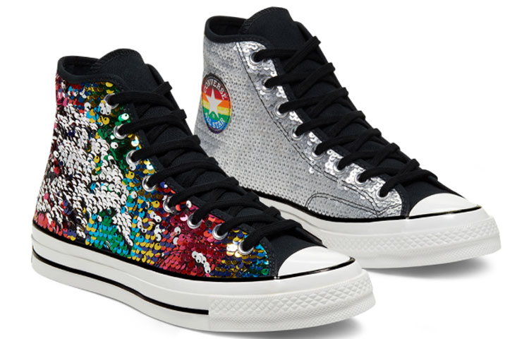 Кеды Converse 1970s Pride Chuck (серебряные) — фото 3