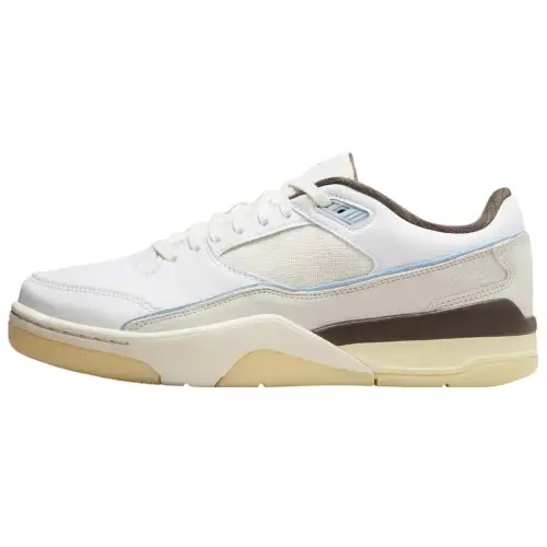 Jordan FLIGHT COURT Comfortable and versatile, non-slip and wear-resistant, low-top retro basketball shoes, men's off-white