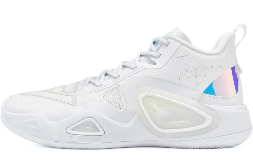 PEAK State Extreme Triangle 2.0 Textile, Synthetic Leather Mid top Basketball Shoes Men's White
