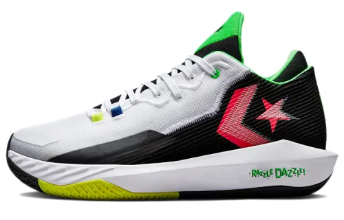NBA Jam x Converse All Star BB Jet Round Toe Lace Fabric Synthetic Leather TPU Shock Absorbing Anti-Slip Wear-Resistant Wrapped Support Mid-top Practical Basketball Shoes Same Style for Men and Women White and Black