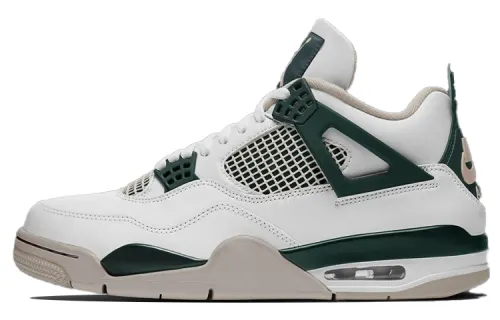Jordan Air Jordan 4 Bucks Mid top Vintage Basketball Shoes Men's White Green