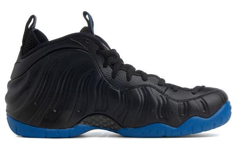 Мужские кроссовки Nike Foamposite Pro knicks (черно-синие) — Чёрный / синий / оранжевый — фото 2