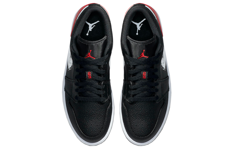 Jordan 1 Low Brushstroke Swoosh Black