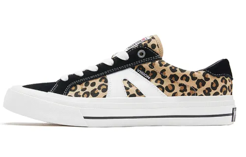 Vision Street Wear V76 Low top Skateboard Shoes Unisex Leopard Print