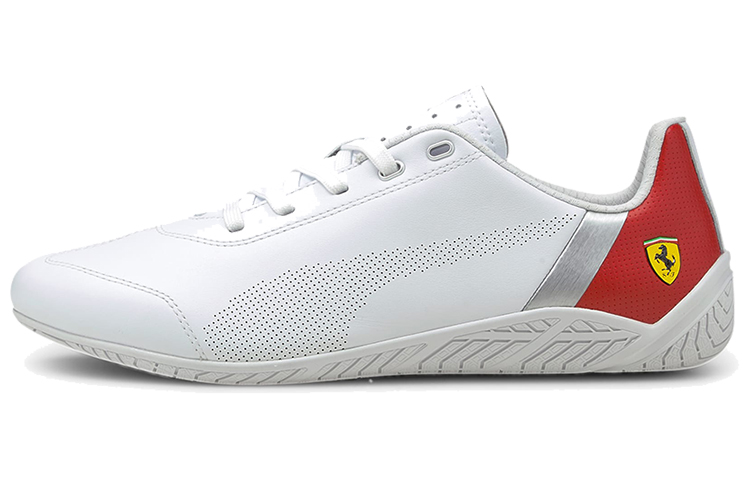Кроссовки PUMA Puma Scuderia Ferrari Ridge Cat (бело-красно-серебристые)