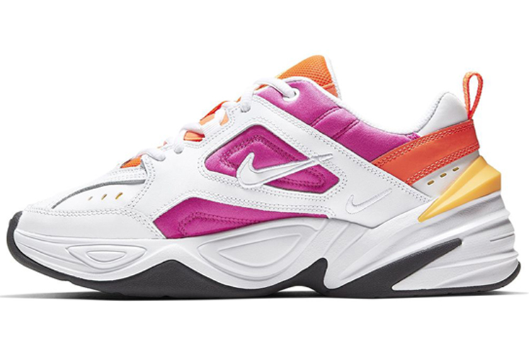 Nike M2K Tekno color-blocking casual low-top dad shoes women's pink and white