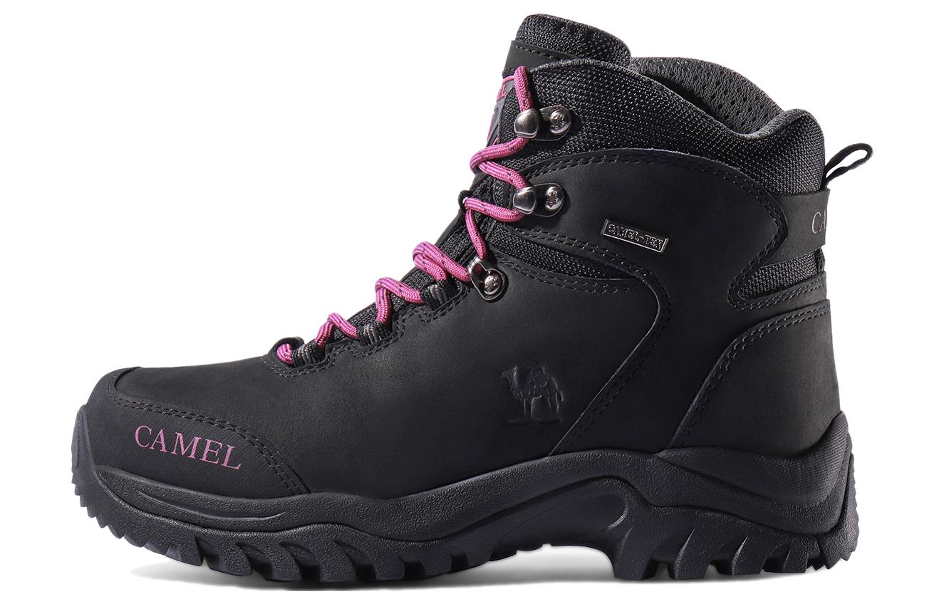 CAMEL Slip Resistant And Breathable Balance High top Outdoor Shoes Women’s Black Plum Red
