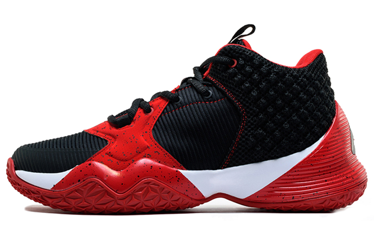 PEAK Competition Mid top Performance Basketball Shoes Men’s Black Red