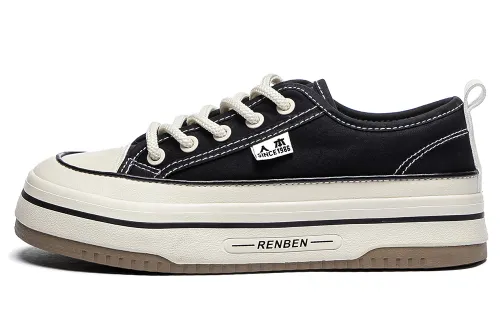 RENBEN Low top Canvas Shoes Women's Black