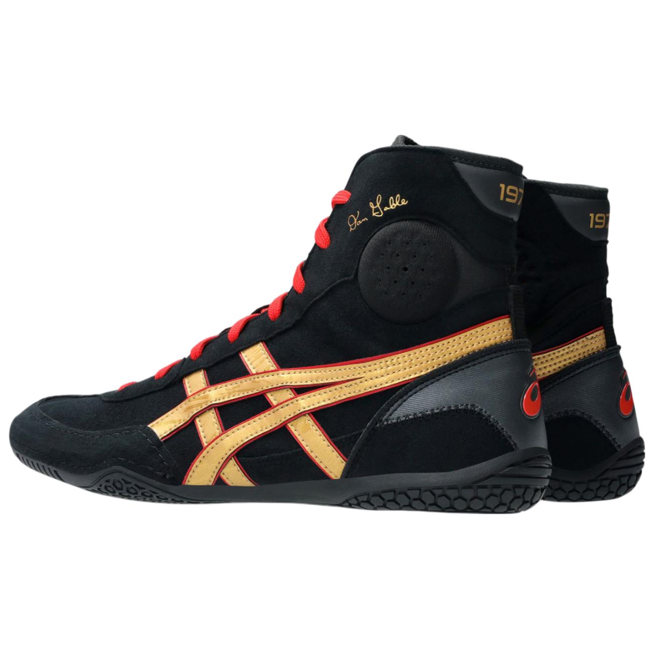 ASICS Abrasion Resistant High top Training Shoes Unisex Black Gold