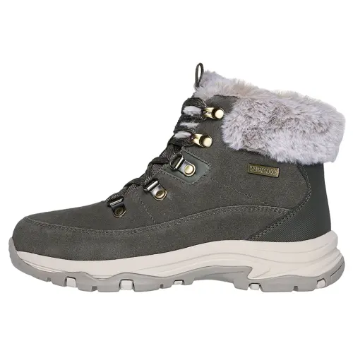 Skechers Short Snow Boots Women's Olive Green