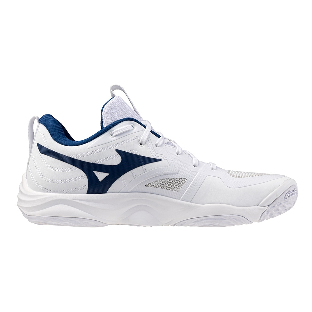 Mizuno WAVE MOMENTUM ELITE Artificial Leather Low top Training Shoes Unisex Marine Blue