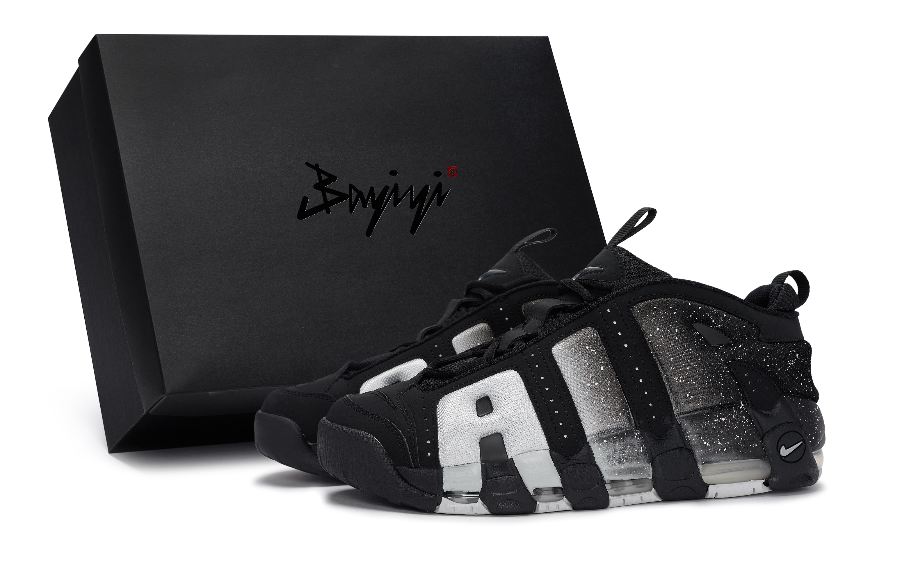 Nike Air More Uptempo LOW 811 Manufacturing, Starry Ocean, Special Shoe Box Slip Resistant Abrasion Resistant Low top