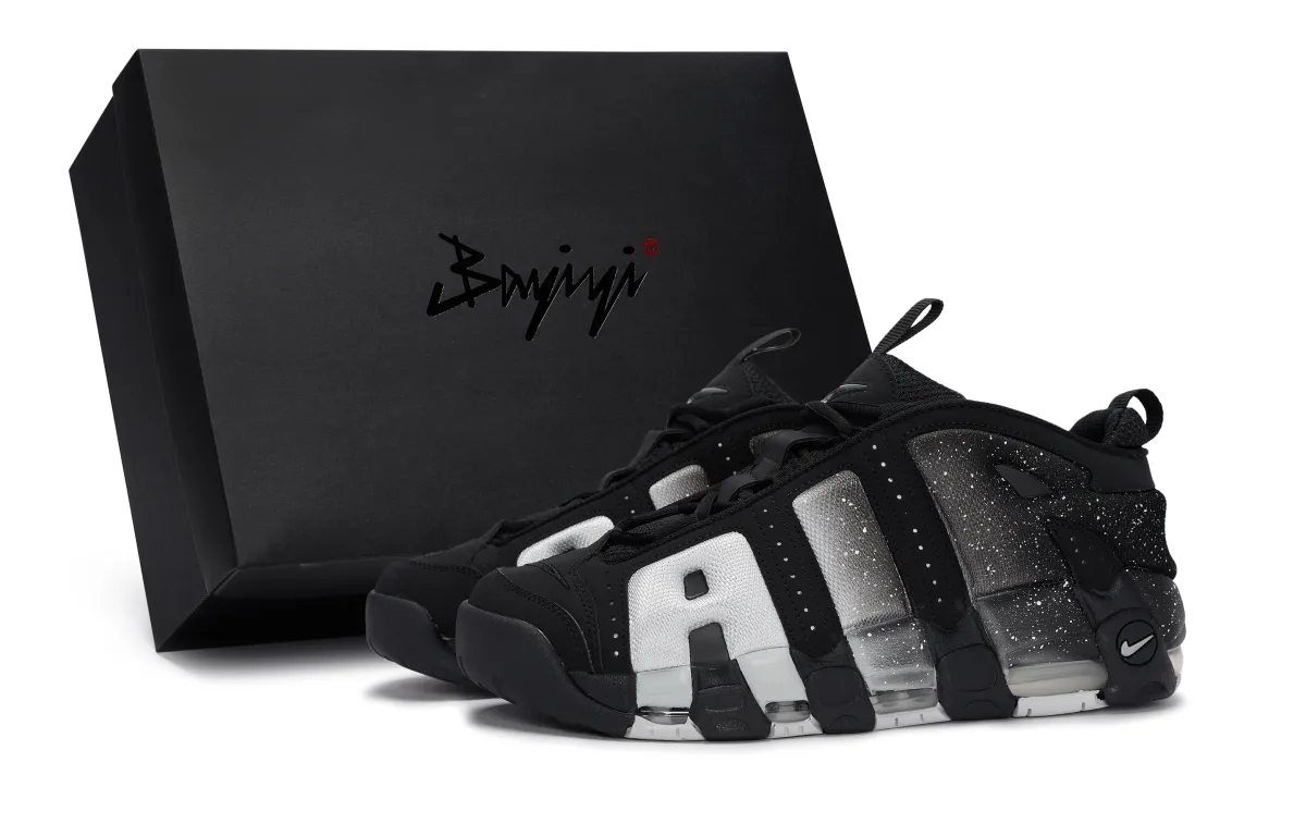 Nike Air More Uptempo LOW 811 Manufacturing, Starry Ocean, Special Shoe Box Slip Resistant Abrasion Resistant Low top