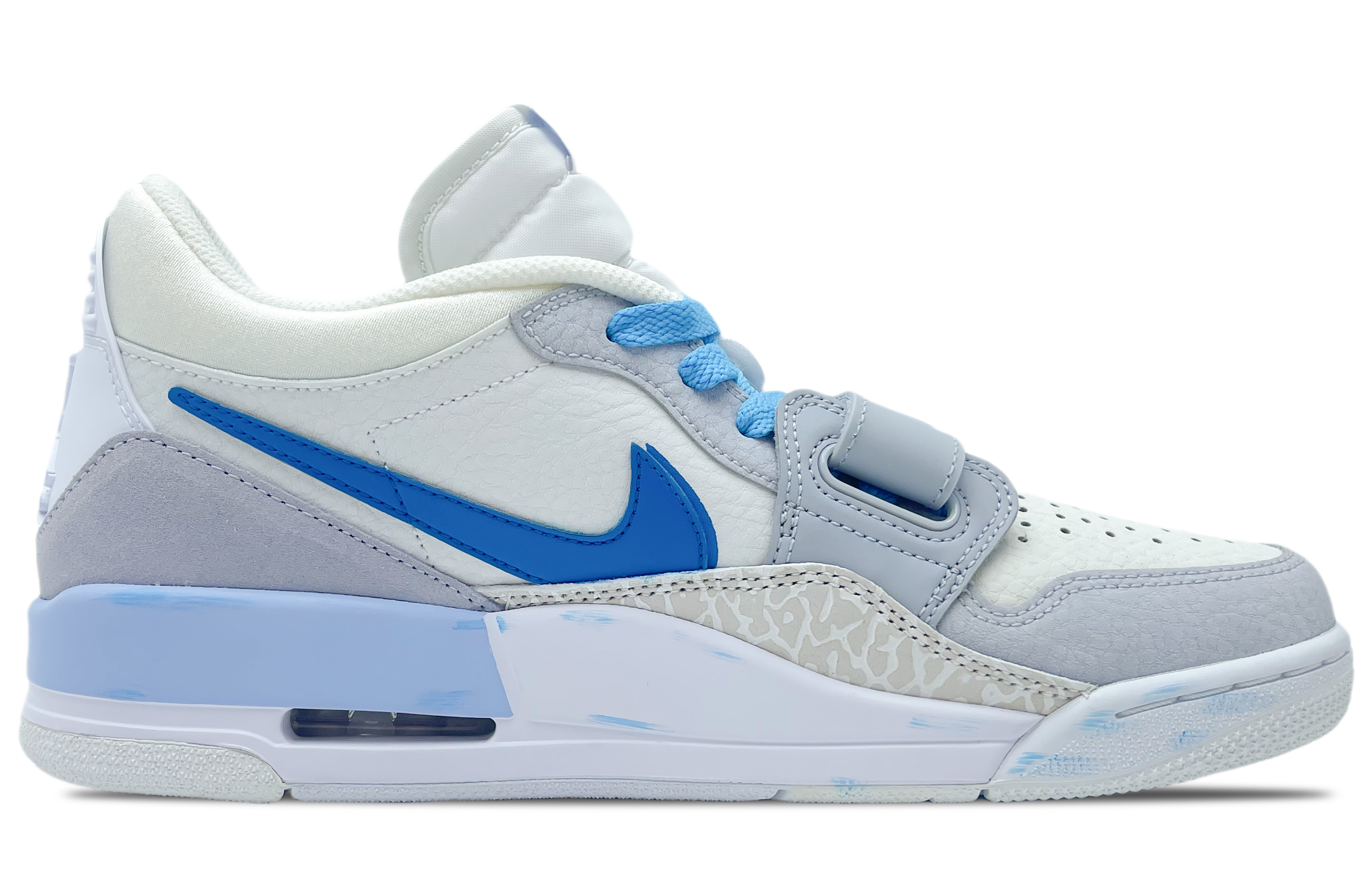 Jordan Legacy 312 Slip Resistant, Abrasion Resistant, Breathable Low top Vintage Basketball Shoes Men’s White Blue Gray
