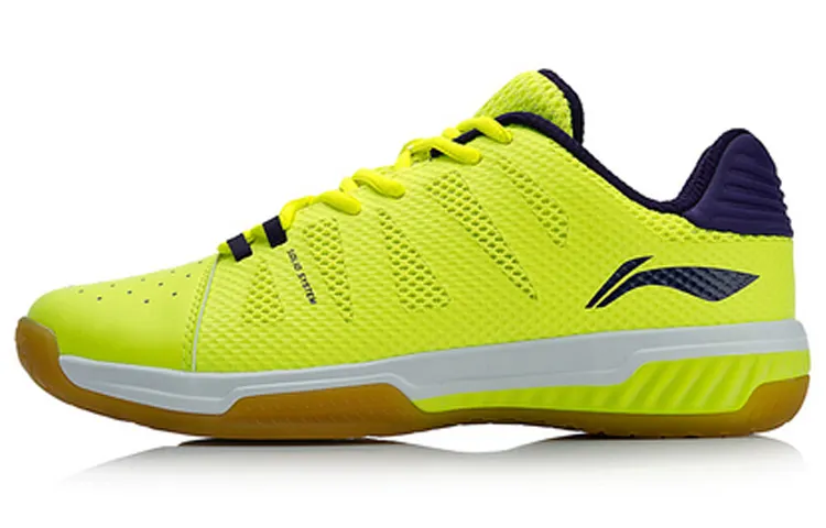 Li Ning Cushioning Lightweight Slip Resistant Low top Badminton Shoes Unisex Yellow