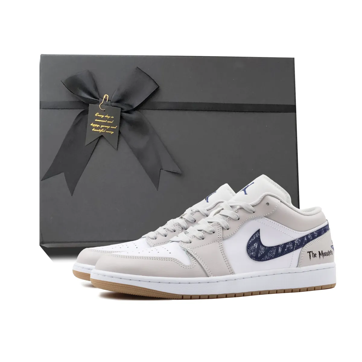 Jordan Air Jordan 1 Low top Vintage Basketball Shoes Unisex Gray White