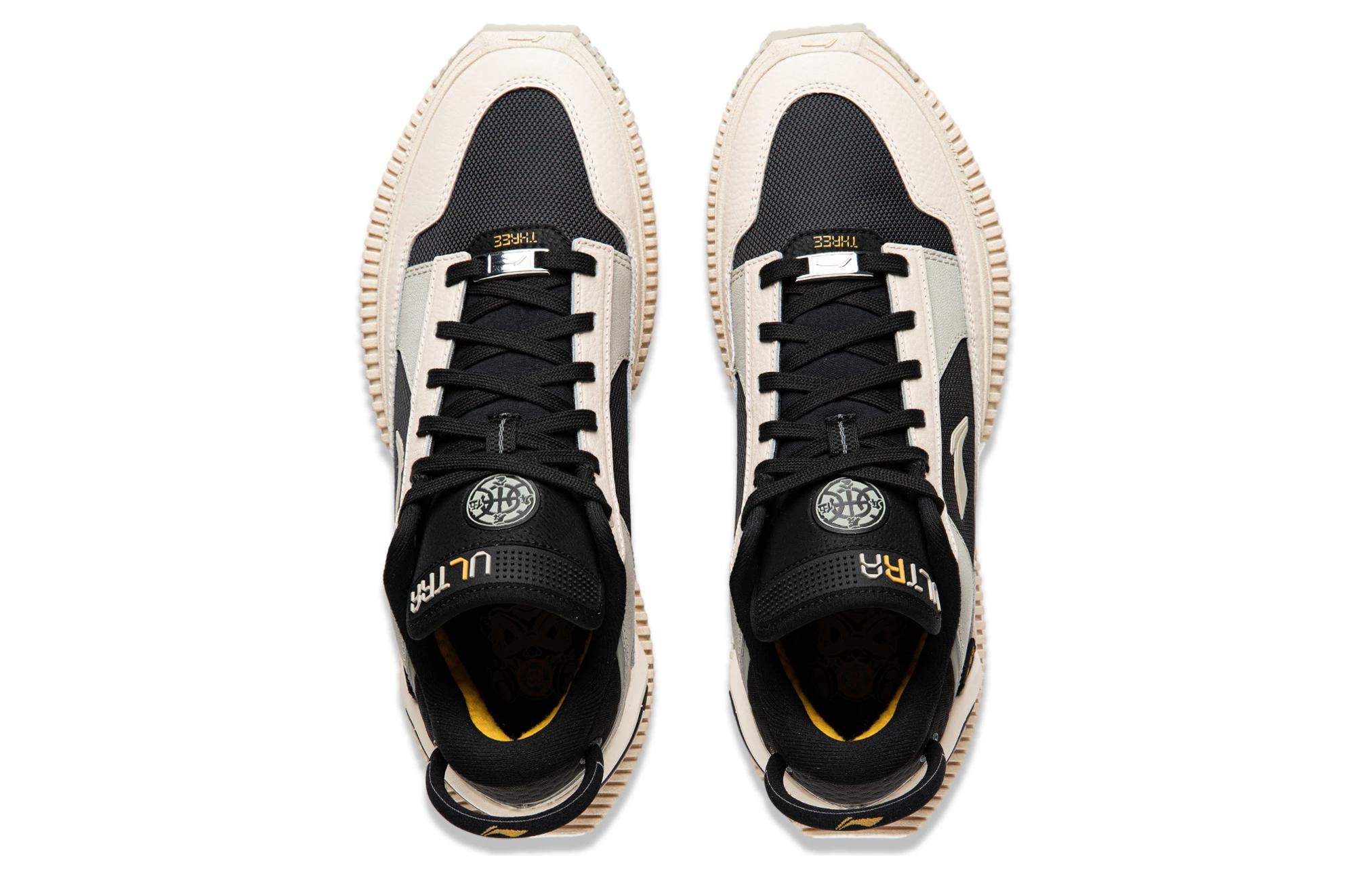 Li Ning Badfive 3 Defeat Wu 3 Ultra Low Slip Resistant Abrasion Resistant Low top Basketball Shoes Men’s Beige Black