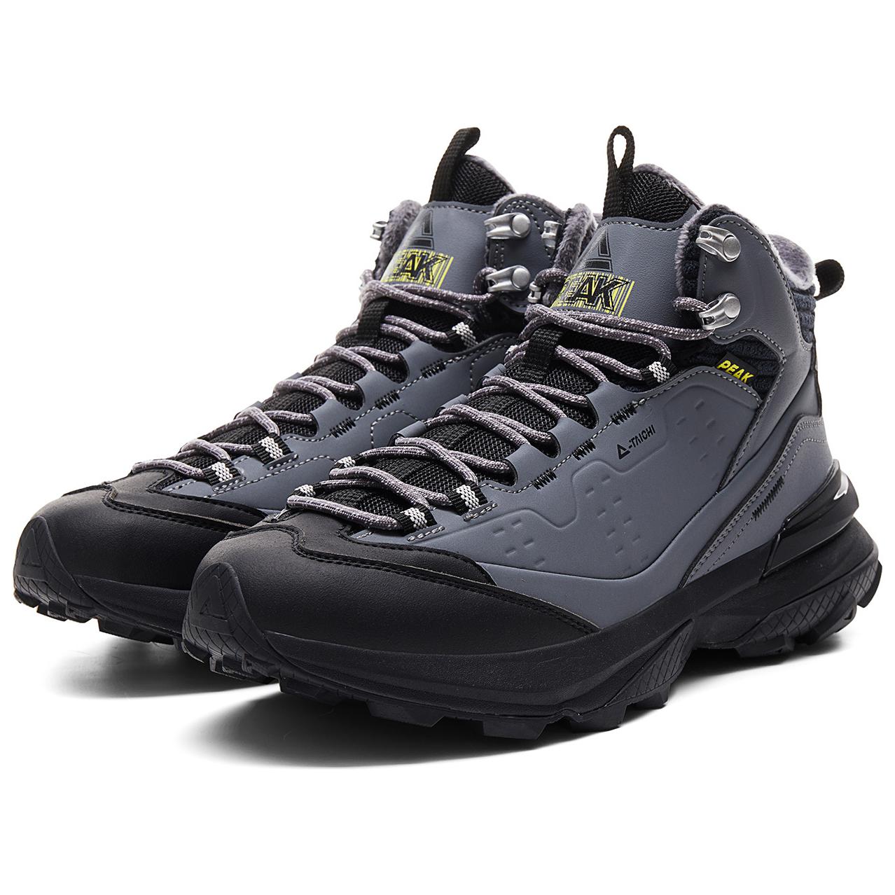 PEAK Cushioning Abrasion Resistant Rebound High top Mountaineering Shoes Men’s Gray