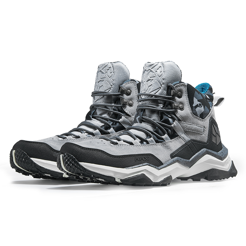 RAX Waterproof And Wear resistant High top Outdoor Shoes Men’s Light Gray