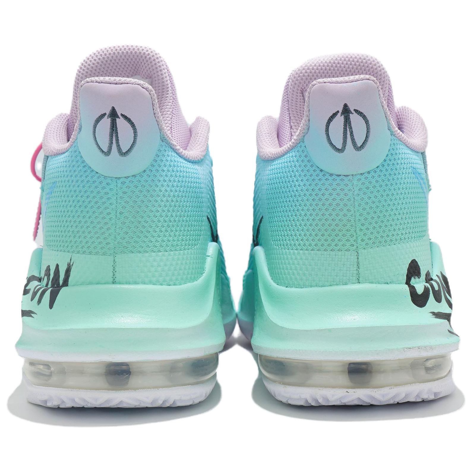Nike Air Max Impact 3 Fabric Cushioning Slip Resistant Abrasion Resistant Mid top Basketball Shoes Unisex Light Blue