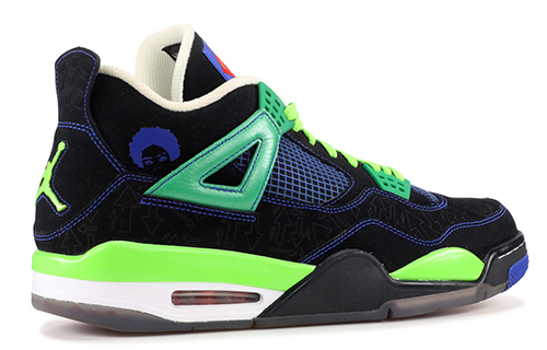 Мужские кроссовки Jordan Air Jordan 4 Retro Doernbecher (черно-сине-зеленые) — фото 3