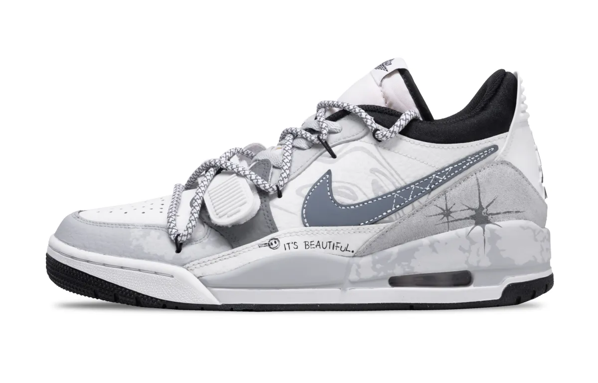 Jordan Legacy 312 Low top Vintage Basketball Shoes Men's Light Gray