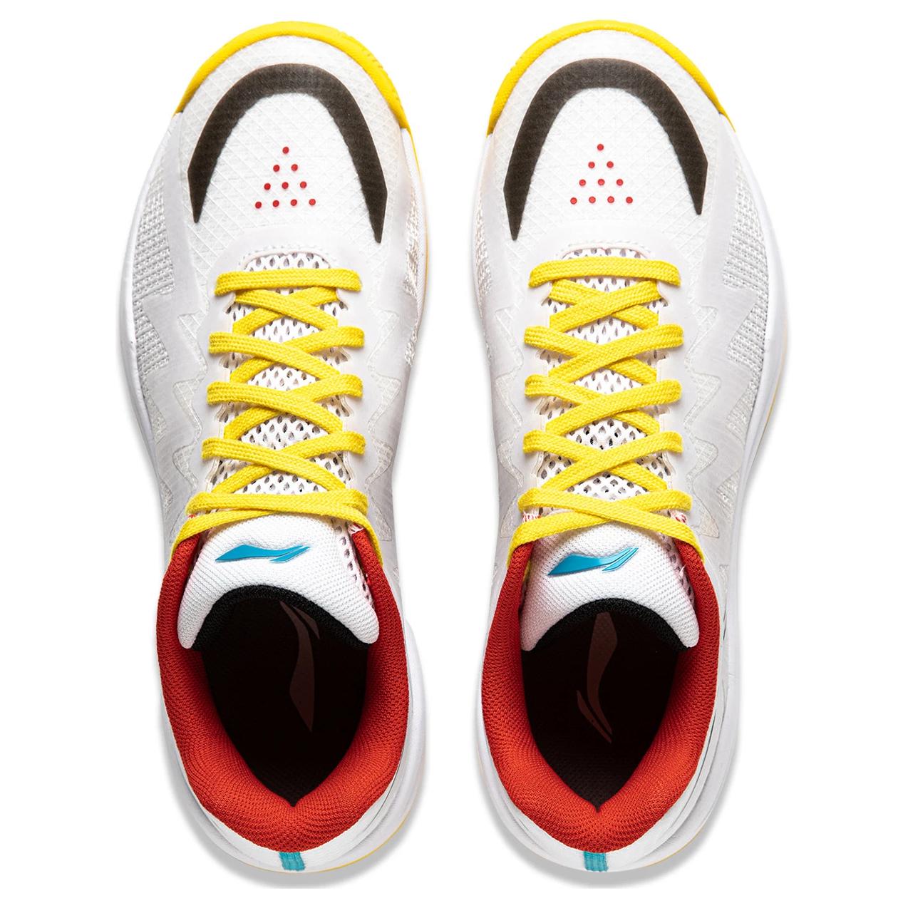Li Ning Table Tennis Collection Abrasion Resistant Breathable Support Low top Table Tennis Shoes Unisex White Yellow