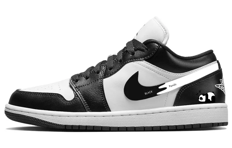 Jordan Air Jordan 1 Low top Vintage Basketball Shoes Women's Black White