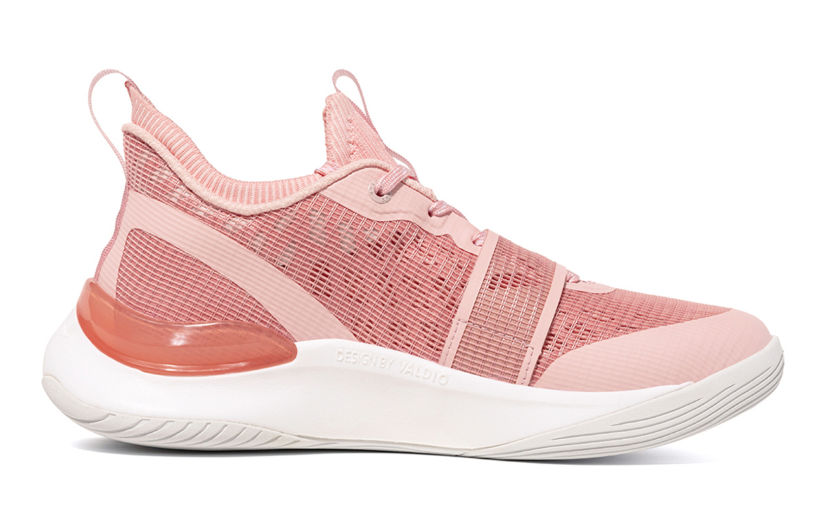 VOIT Cushioning, Slip Resistant, And Abrasion Resistant Low Top Basketball Shoes Unisex Pink