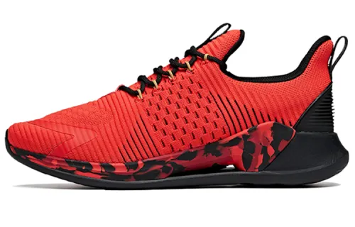 Anta Mesh Comfortable Cushioning Slip Resistant Low top Training Shoes Men's University Red