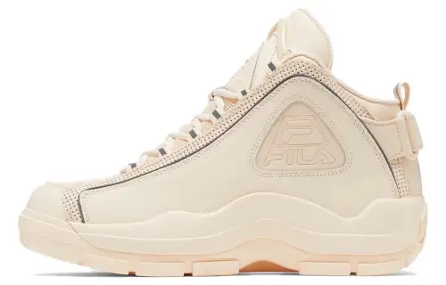 FILA Grant Hill 2 Cushioning, Wear Resistant Mid top Vintage Basketball Shoes Men's Ecru