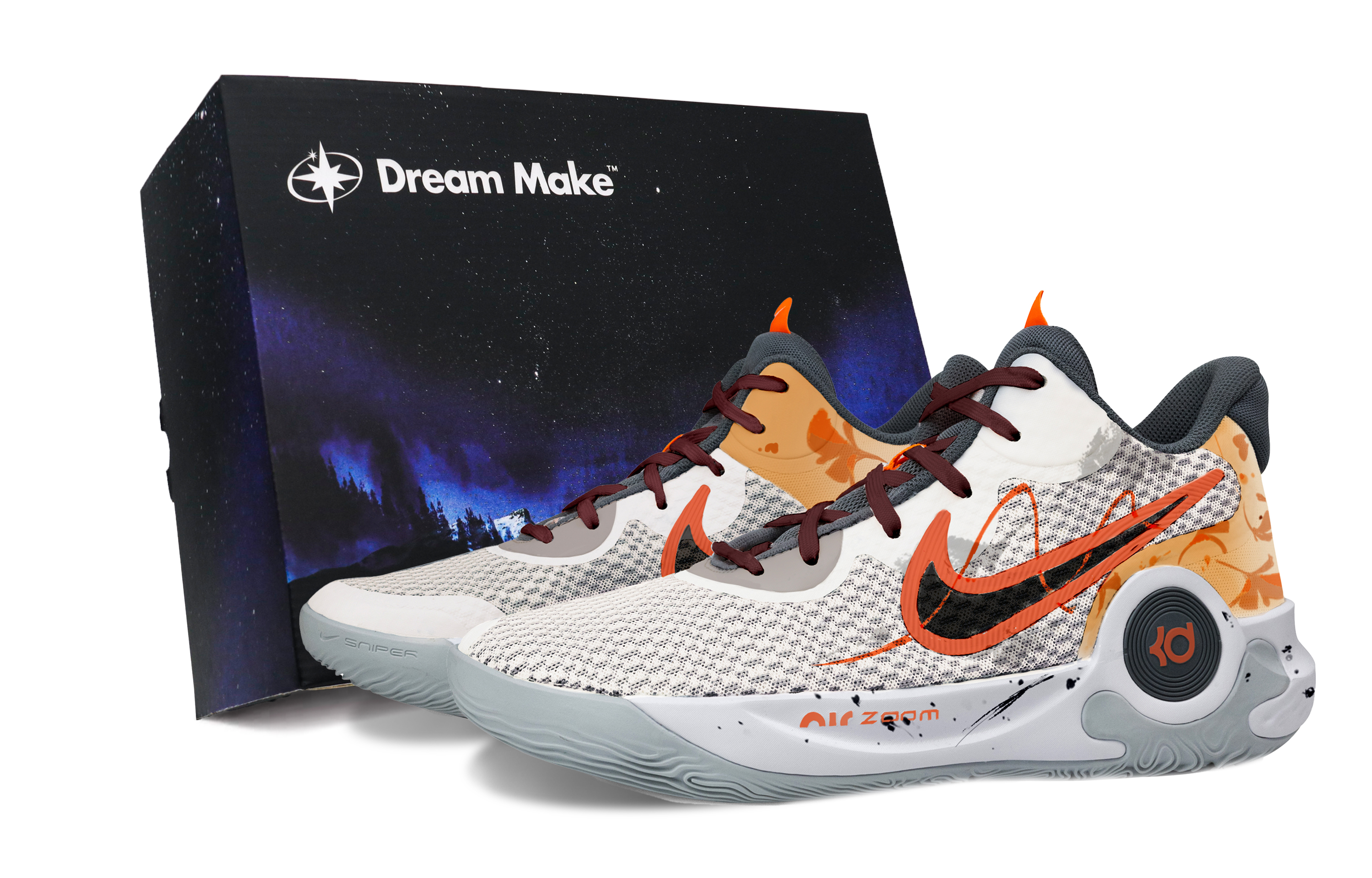 Nike KD Trey 5 IX Autumn Black Box Fabric Cushioning Slip Resistant Abrasion Resistant Mid top Basketball Shoes Unisex